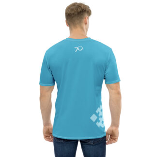ALA70 Vīriešu “Crew”-izgriezuma T-krekls (Zils)